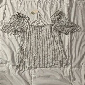 A new day striped sheer blouse